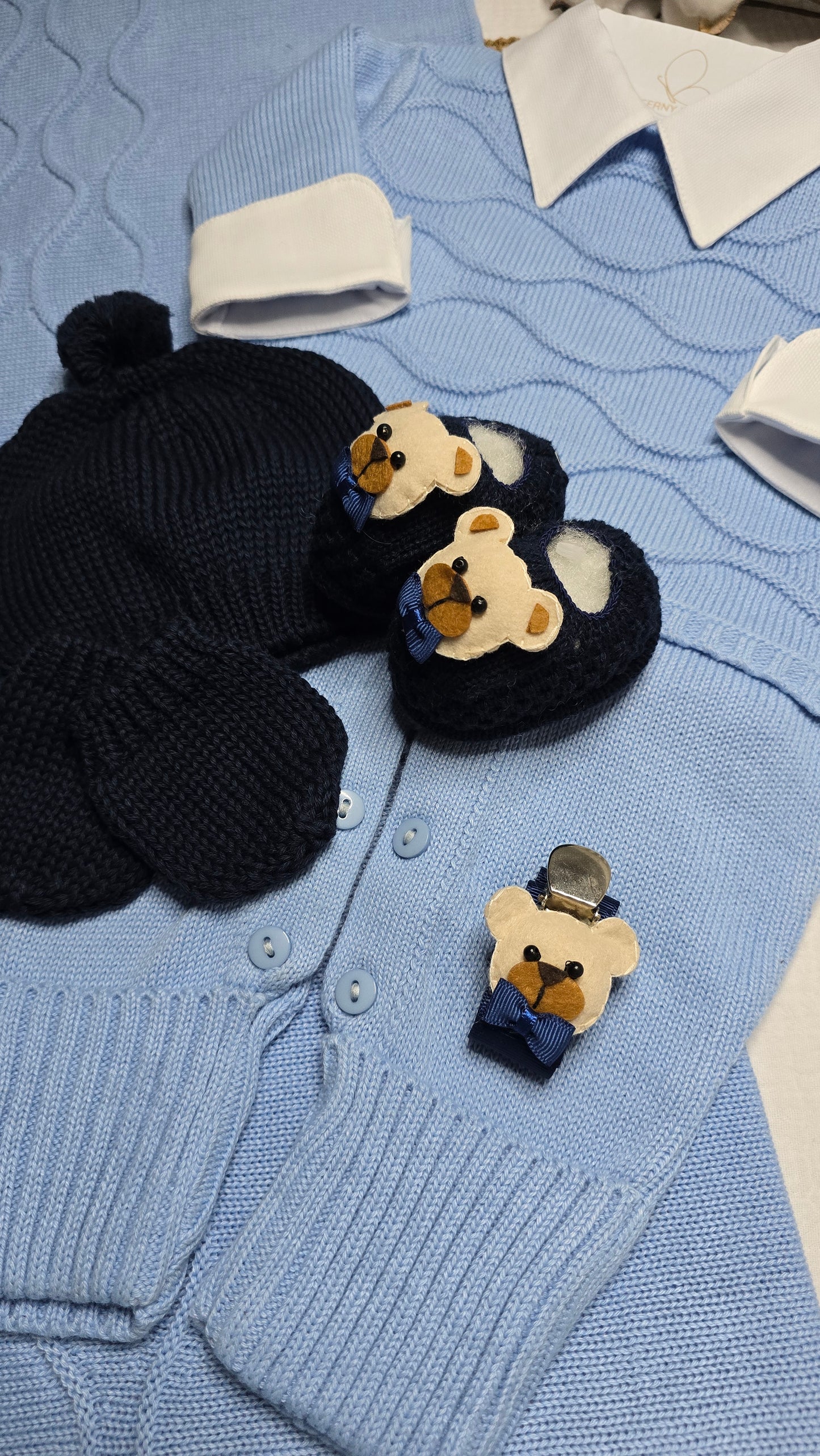 Saída de maternidade Carlos Azul - Recém Nascido