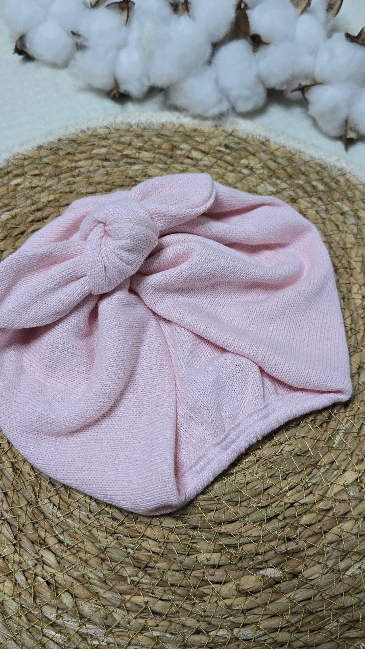 Turbante em Tricô Rosa