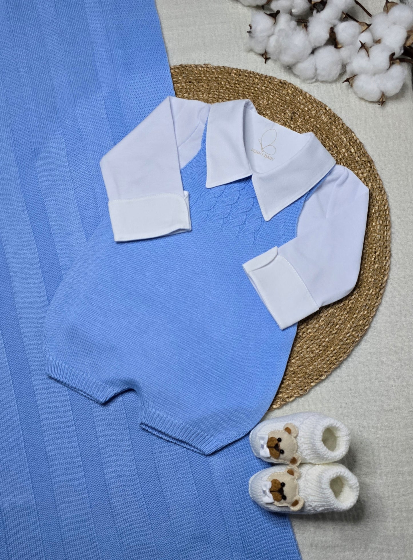 Saída de maternidade Verão Azul - Recém Nascido