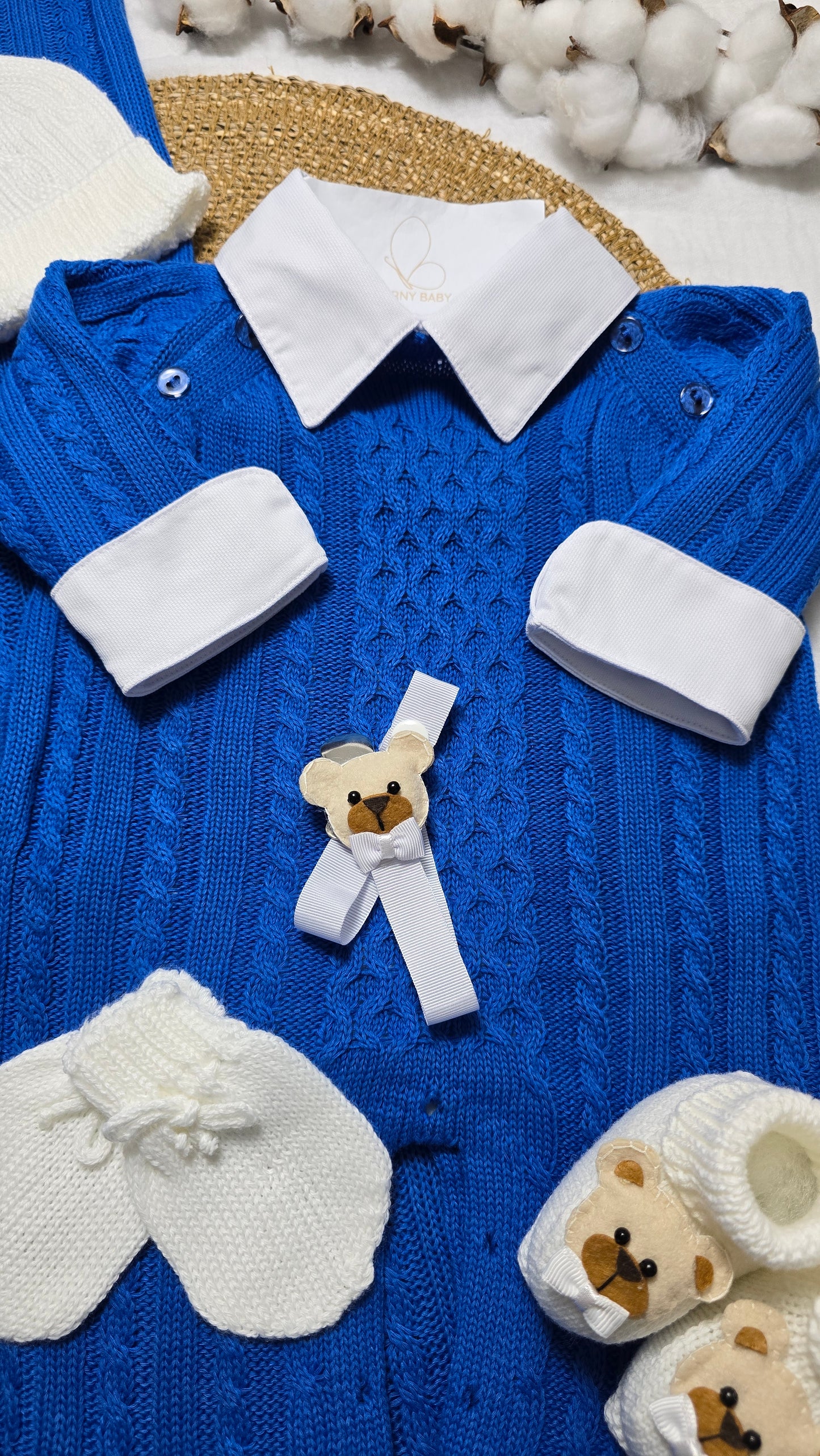 Saída de maternidade Azul Bic - Recém Nascido