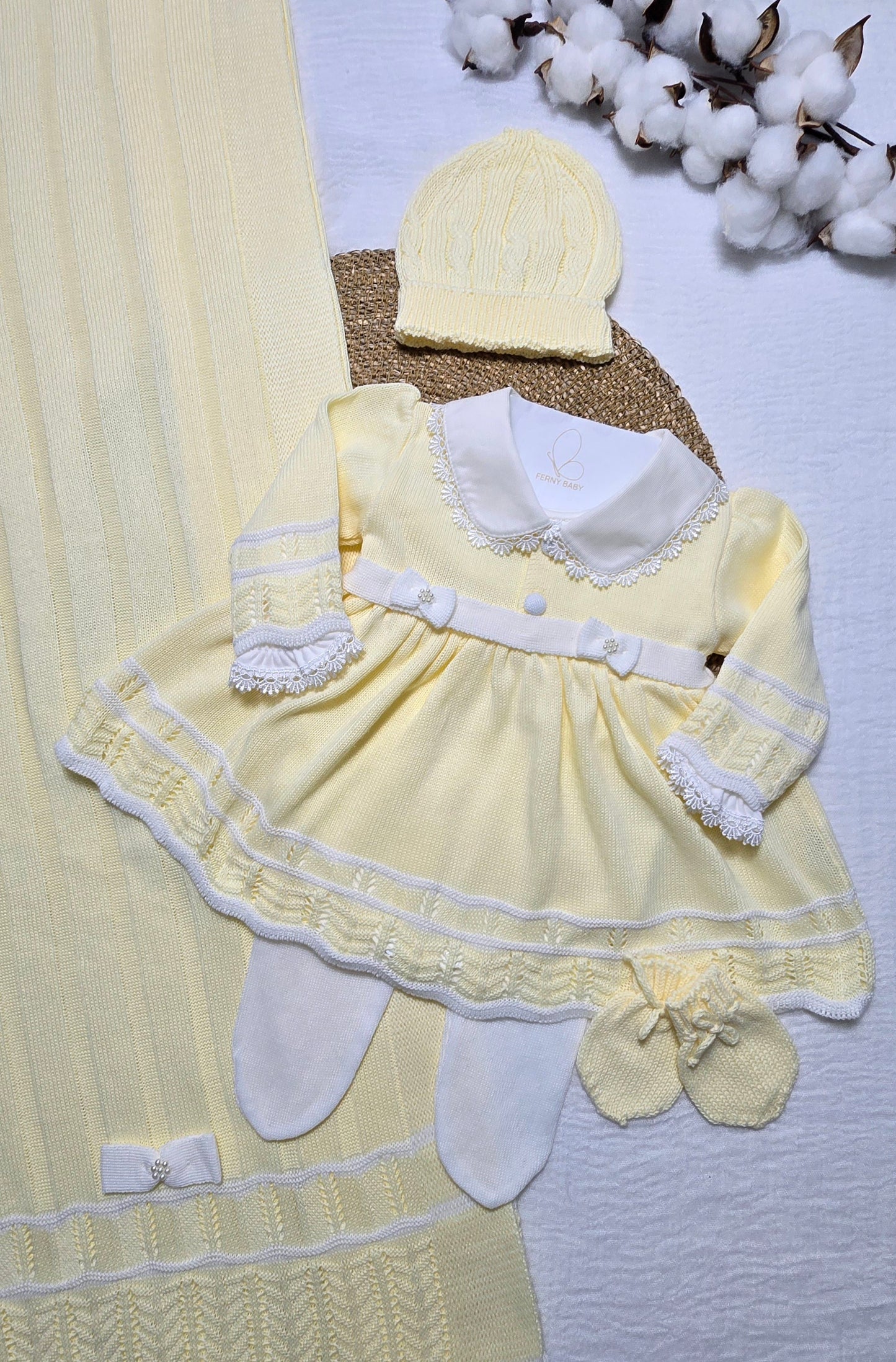 Saída de maternidade Carla Amarelo - Recém Nascido