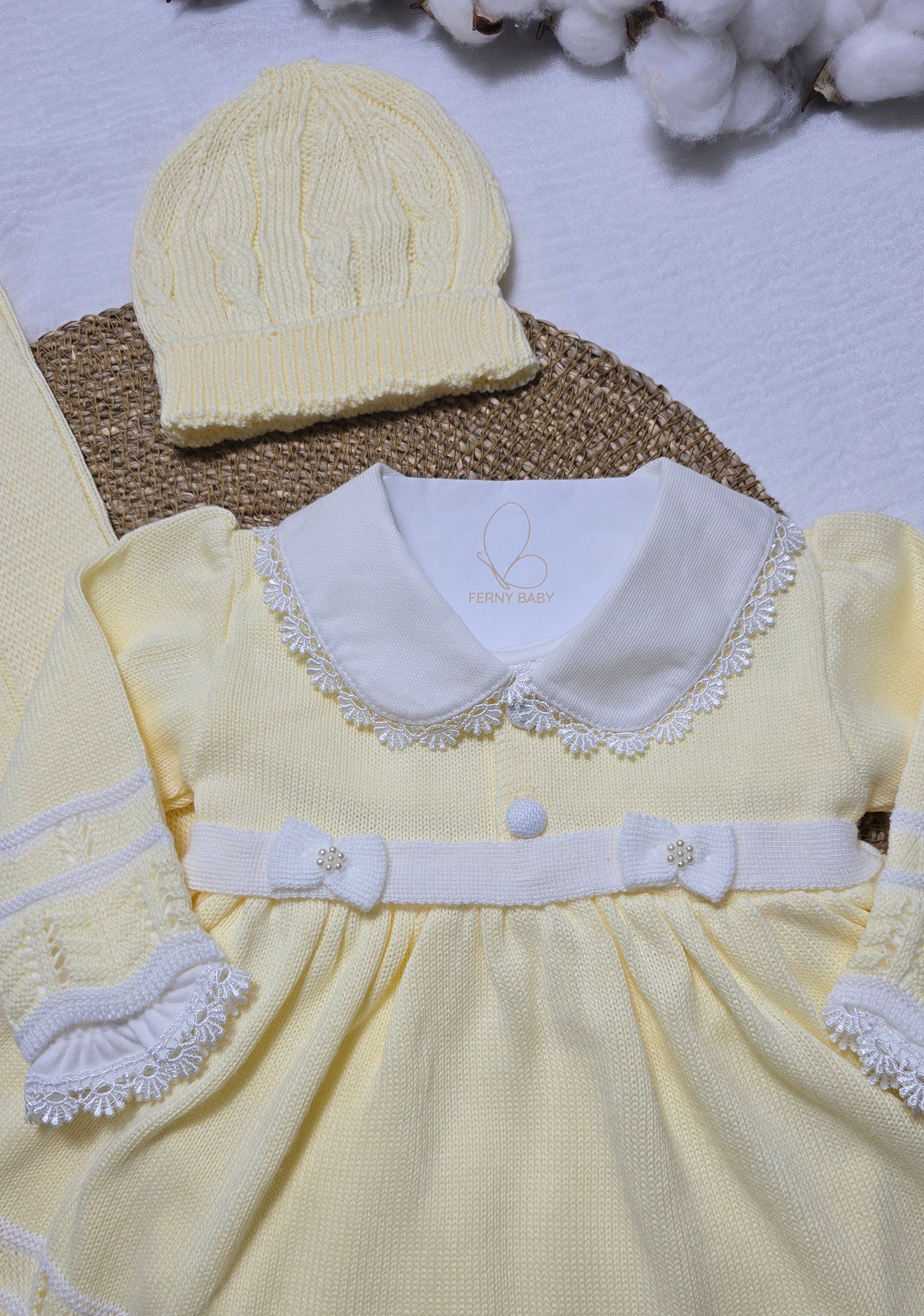 Saída de maternidade Carla Amarelo - Recém Nascido