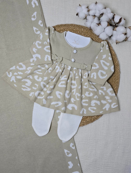 Saída de maternidade Areia/Off White - Recém Nascido