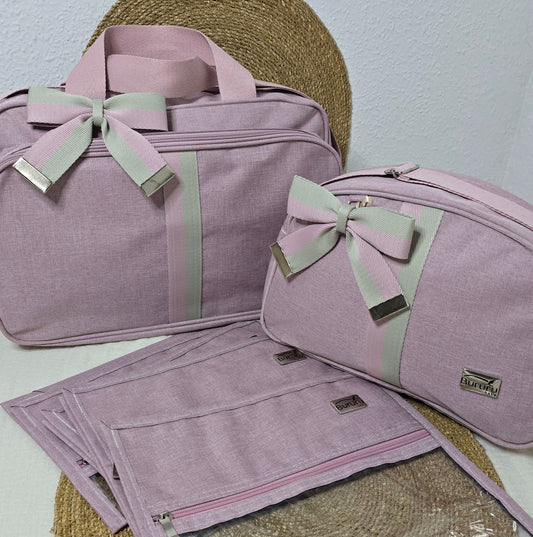 Kit Bolsas Maternidade Rosa Velho/Verde
