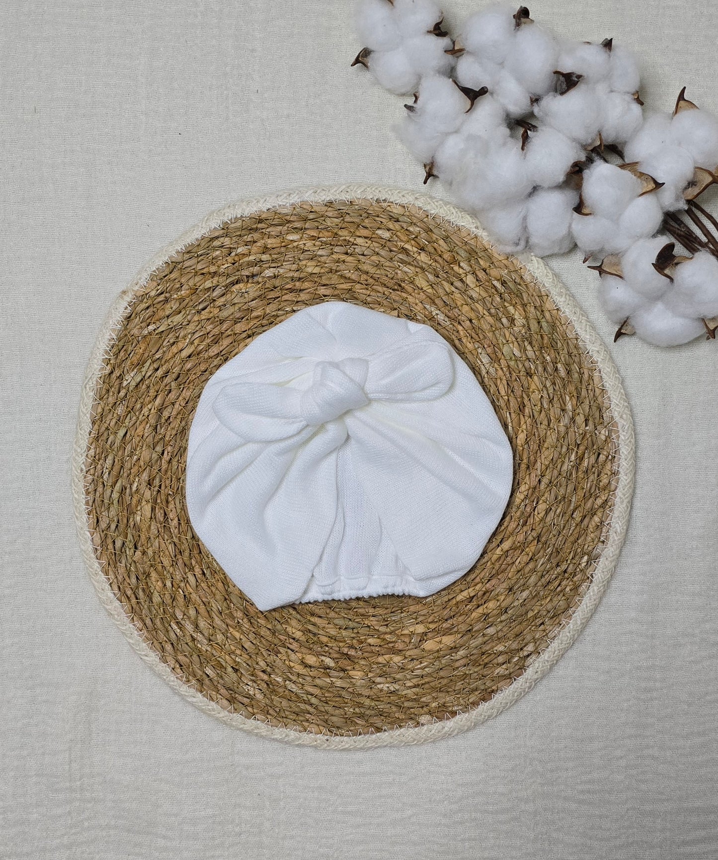 Turbante em Tricô Branco