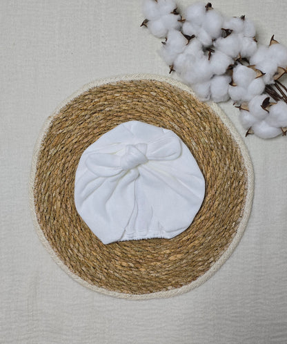 Turbante em Tricô Branco