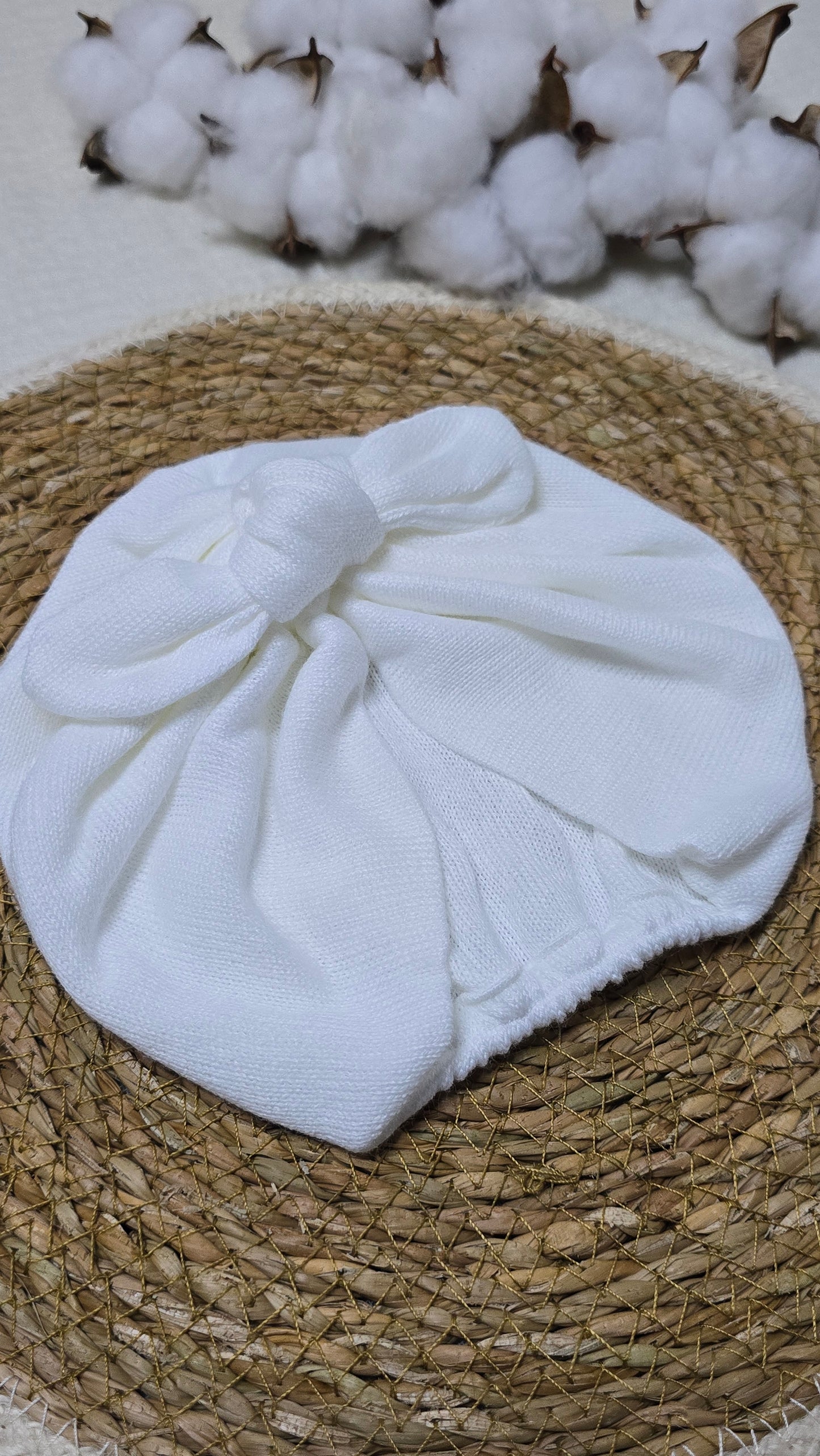 Turbante em Tricô Branco