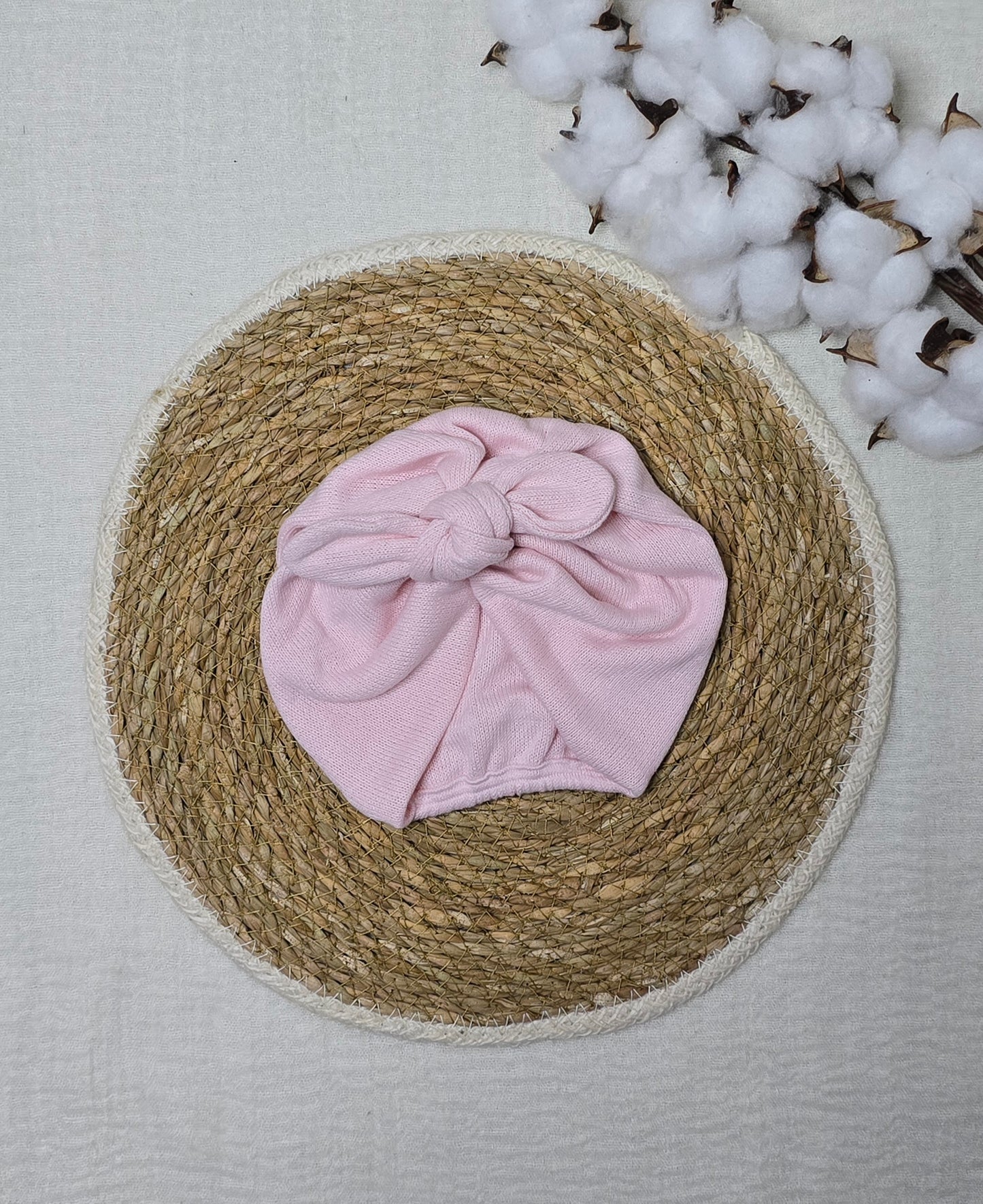 Turbante em Tricô Rosa