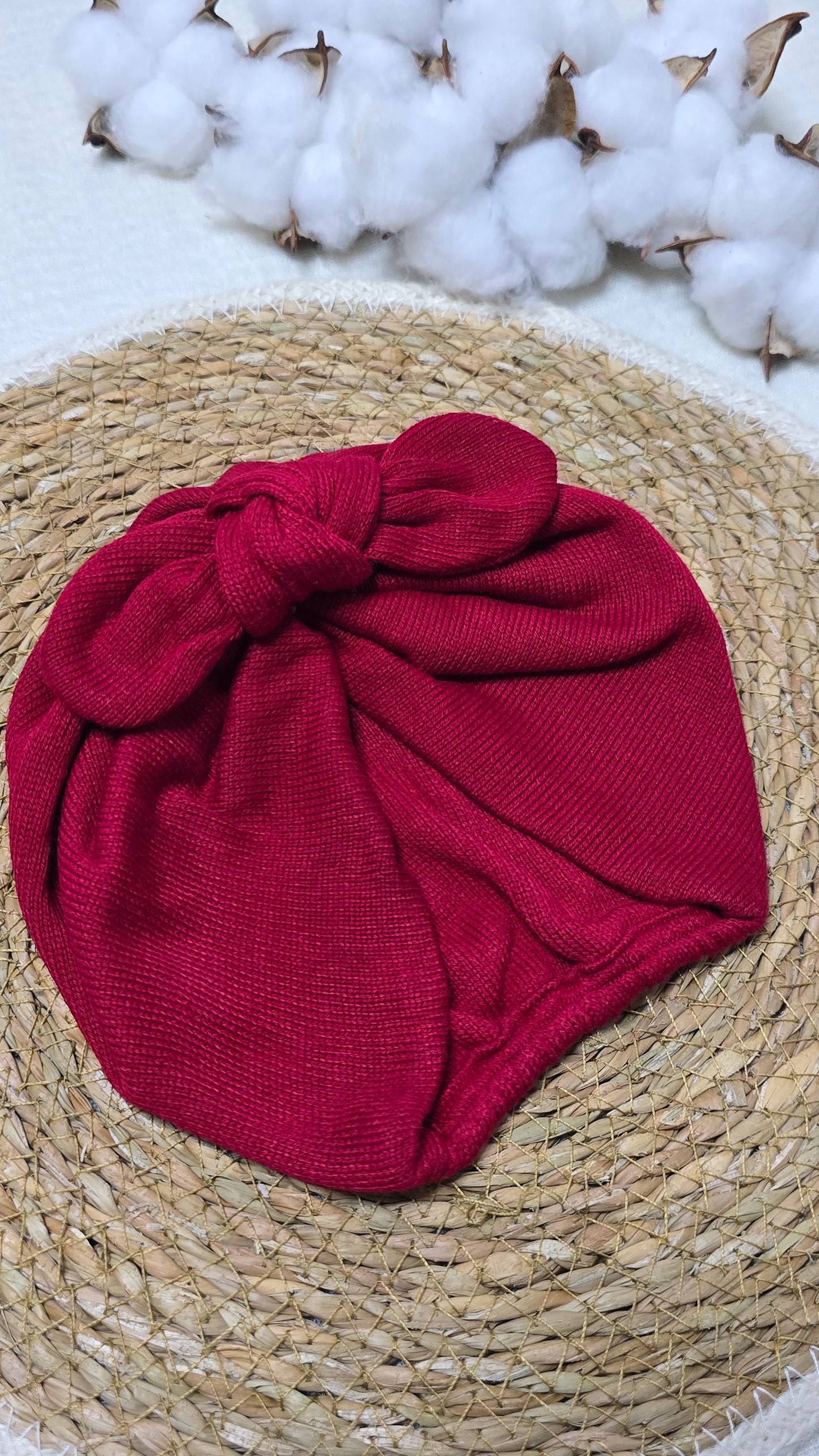 Turbante em Tricô Vermelho