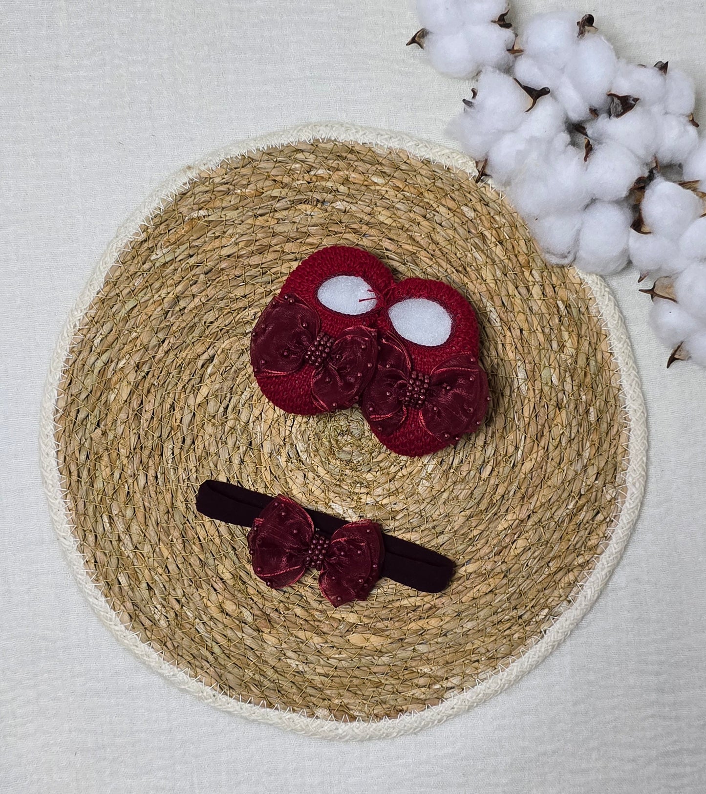 Sapatinho e Tiara Vermelho