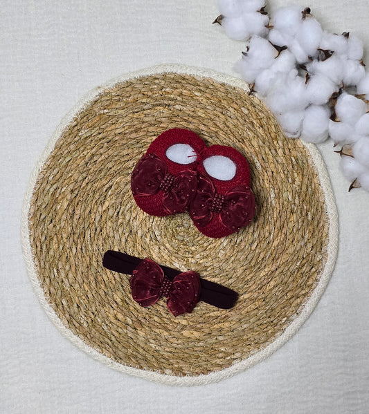 Sapatinho e Tiara Vermelho