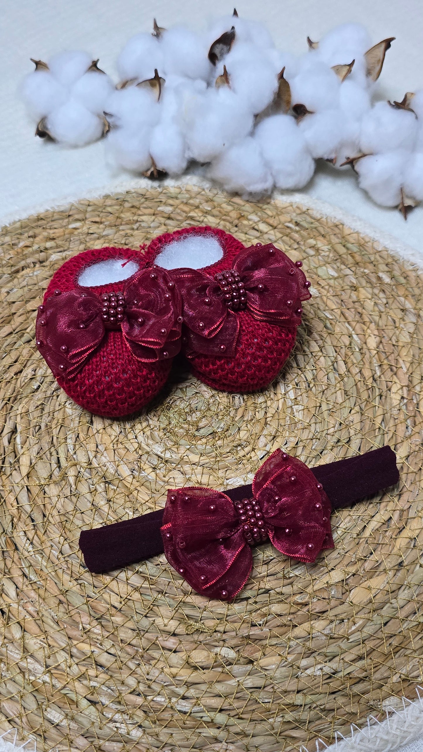 Sapatinho e Tiara Vermelho