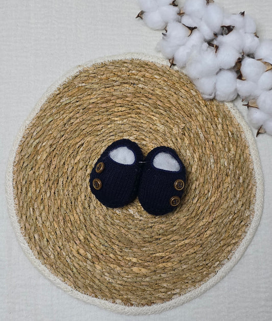 Sapatinho Botão Marinho