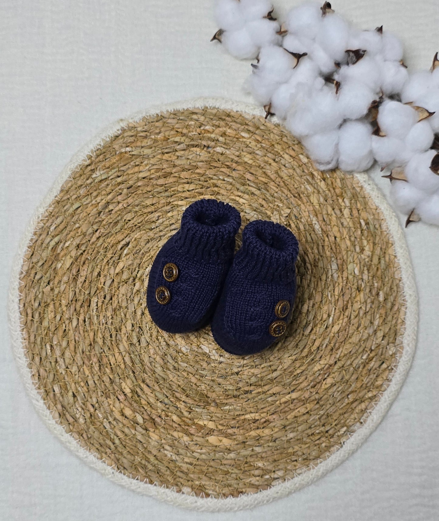 Botinha Botão Marinho