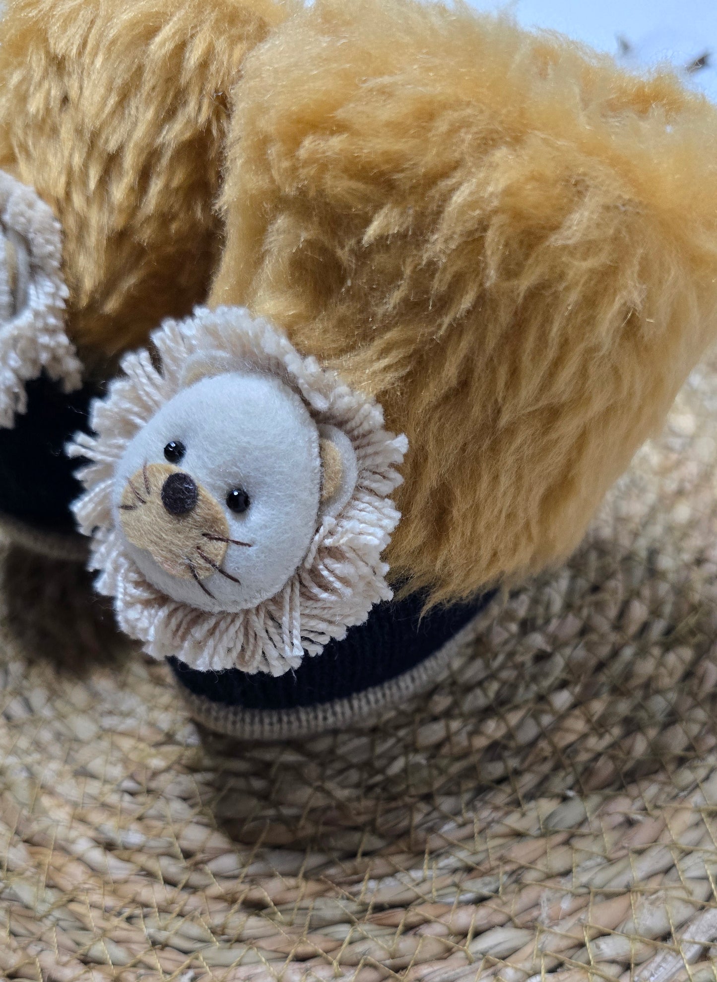 Botinha Leão Pelúcia/Marinho