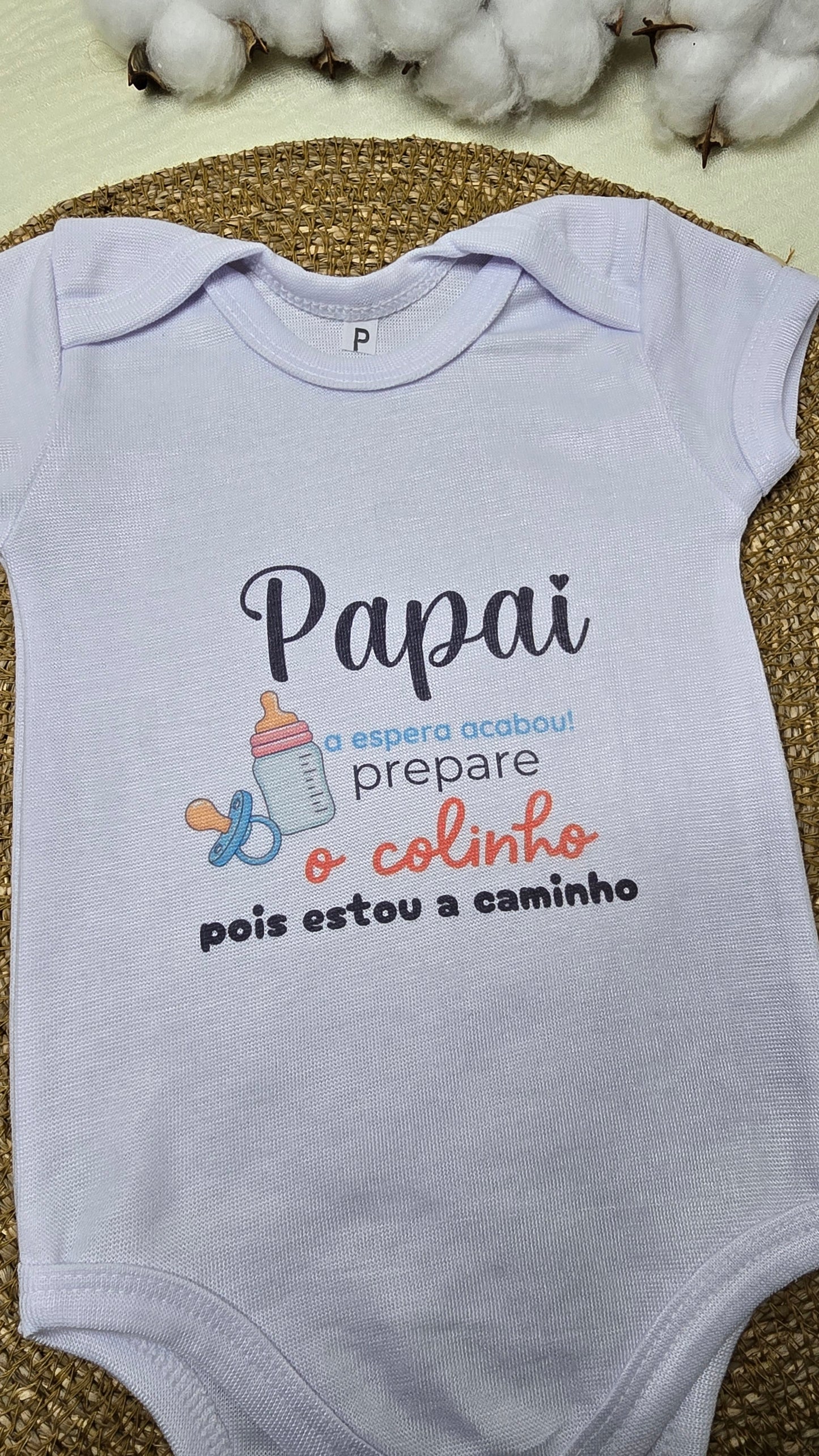 Body – Anúncio da Gravidez para o Papai - Recém Nascido