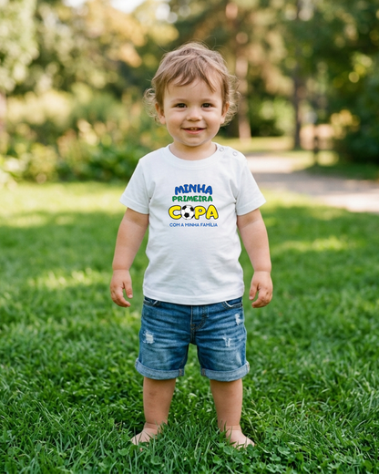 Camiseta Infantil Brasil Premium - 100% Algodão Orgânico Certificado