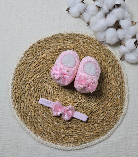 Sapatinho e Tiara Rosa