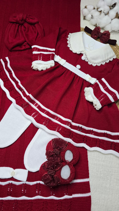 Saída de maternidade Carla Vermelho/Branco - Recém Nascido