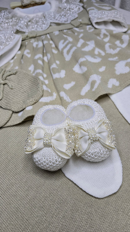 Saída de maternidade Areia/Off White - Recém Nascido