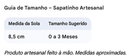 Sapatinho de Crochê Artesanal – 100% Algodão Premium (Recém-Nascido) Vermelho Flor Dourada (copia)