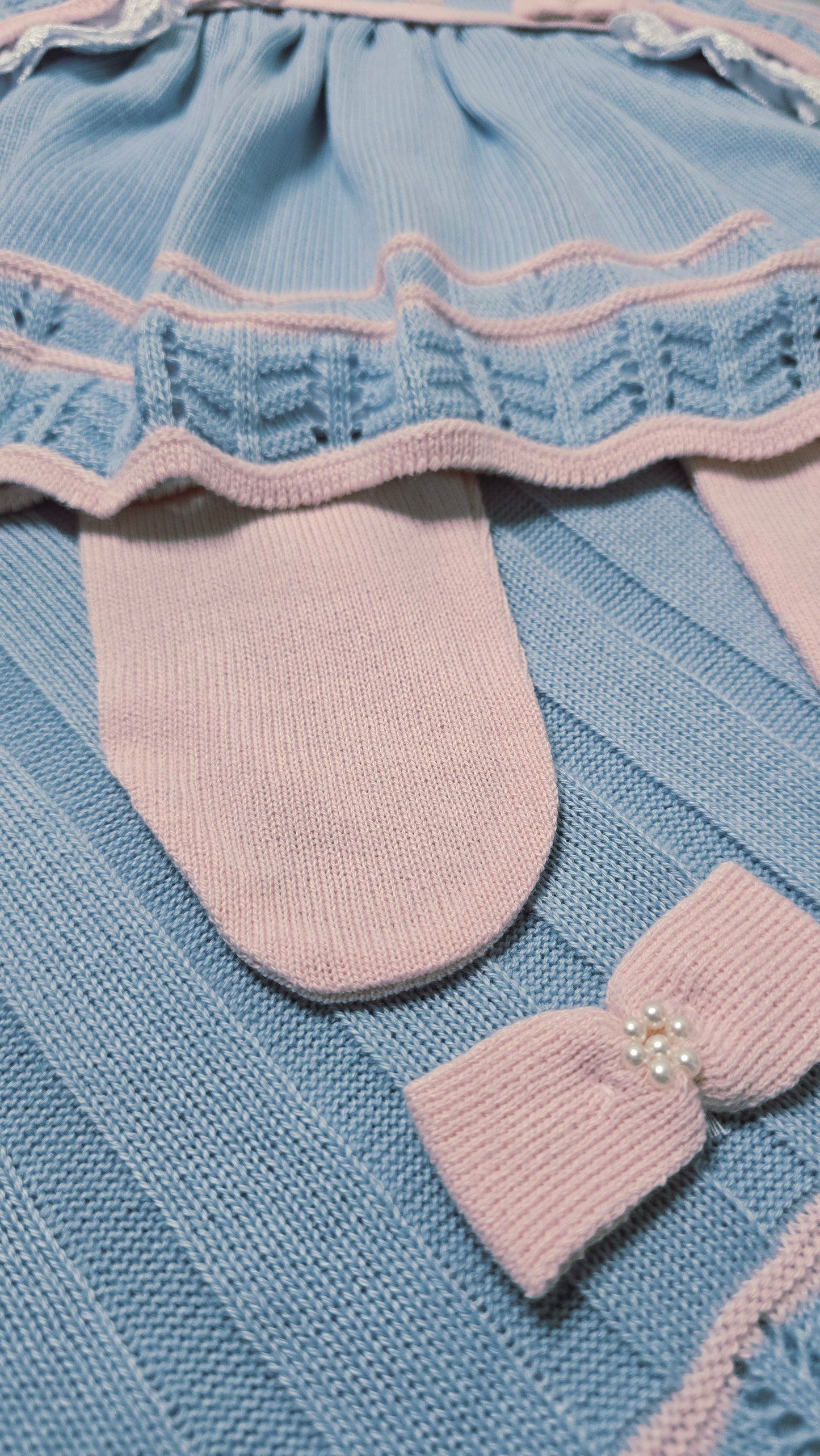 Saída de maternidade Carla Azul/Rosa - Recém Nascido