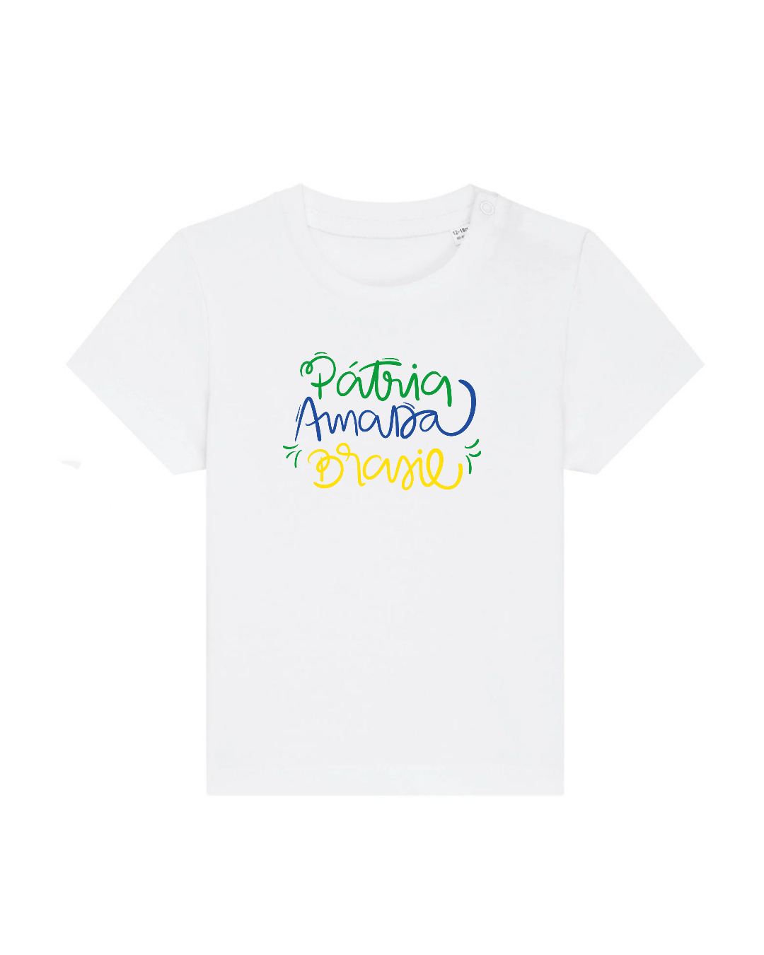 Camiseta Infantil Brasil Premium - 100% Algodão Orgânico Certificado