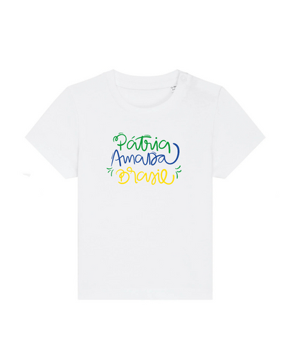 Camiseta Infantil Brasil Premium - 100% Algodão Orgânico Certificado