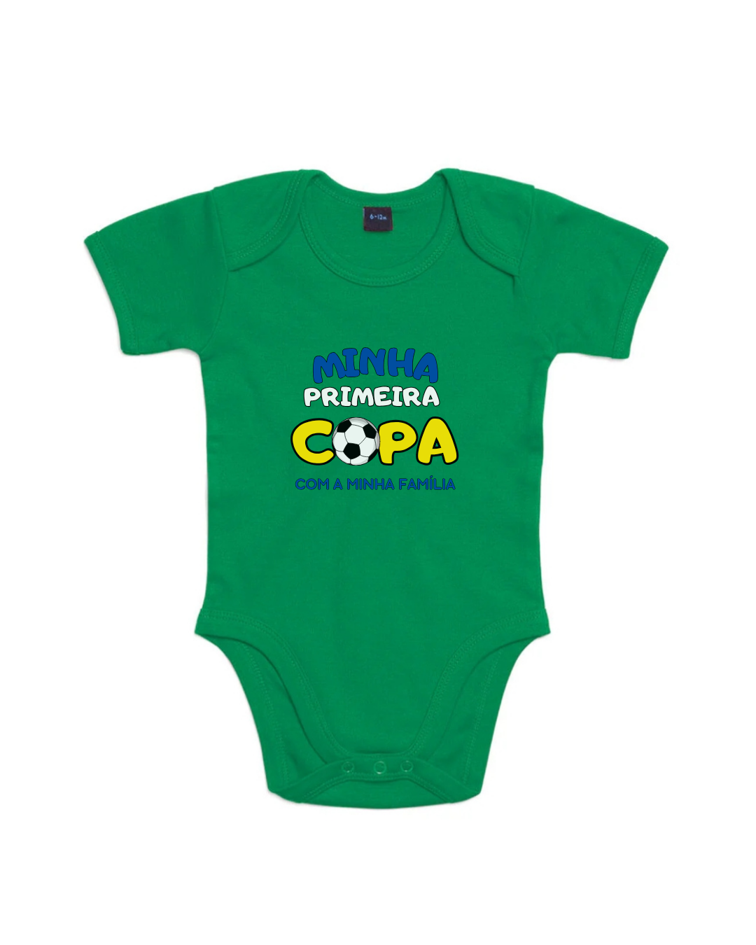 Body Bebê Brasil - 100% Algodão Orgânico - Minha Primeira Copa