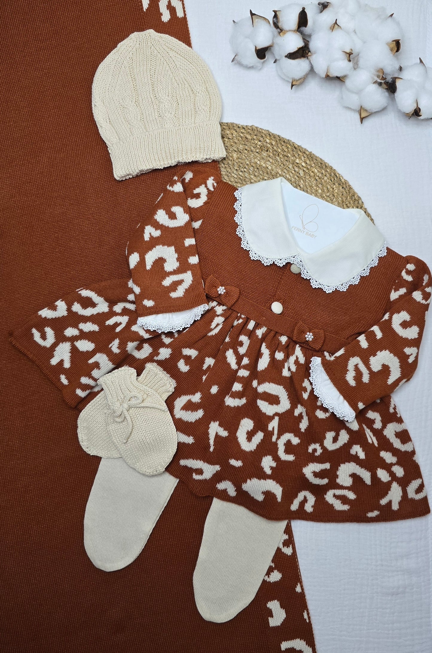 Saída de maternidade Terracota/Dunas - Recém Nascido