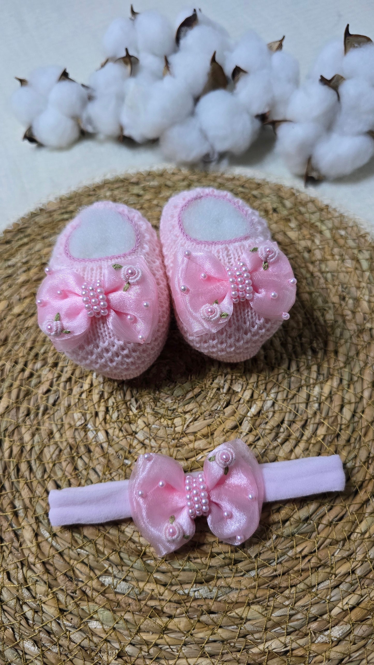 Sapatinho e Tiara Rosa