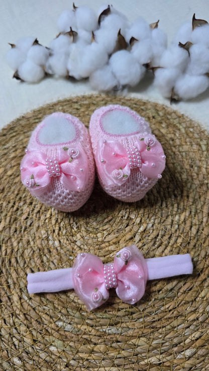 Sapatinho e Tiara Rosa