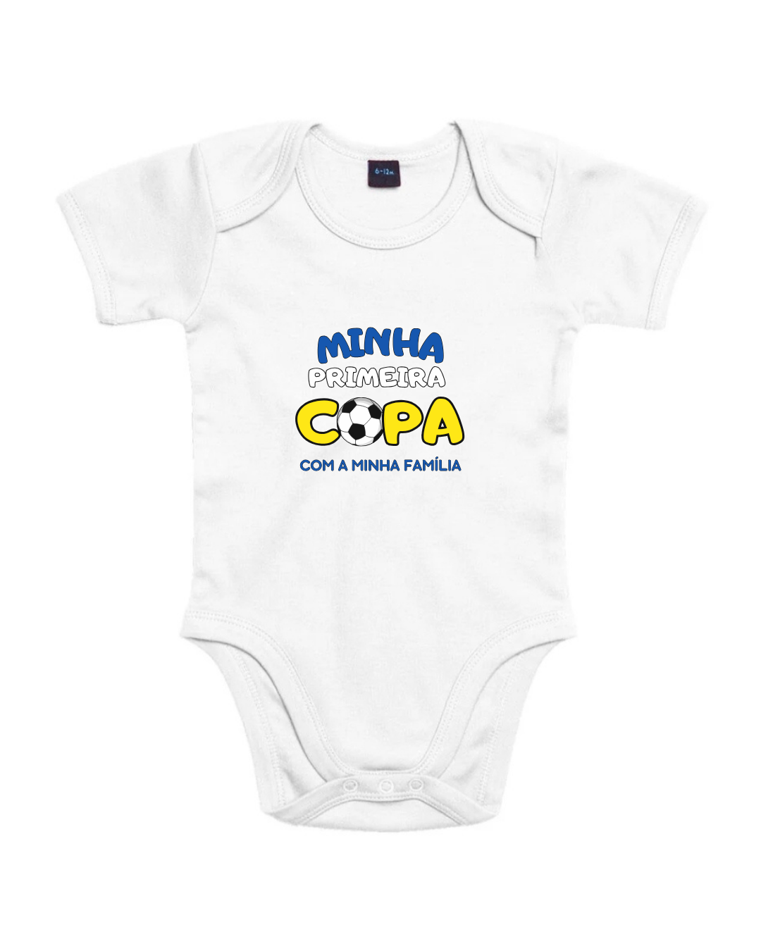 Body Bebê Brasil - 100% Algodão Orgânico - Minha Primeira Copa