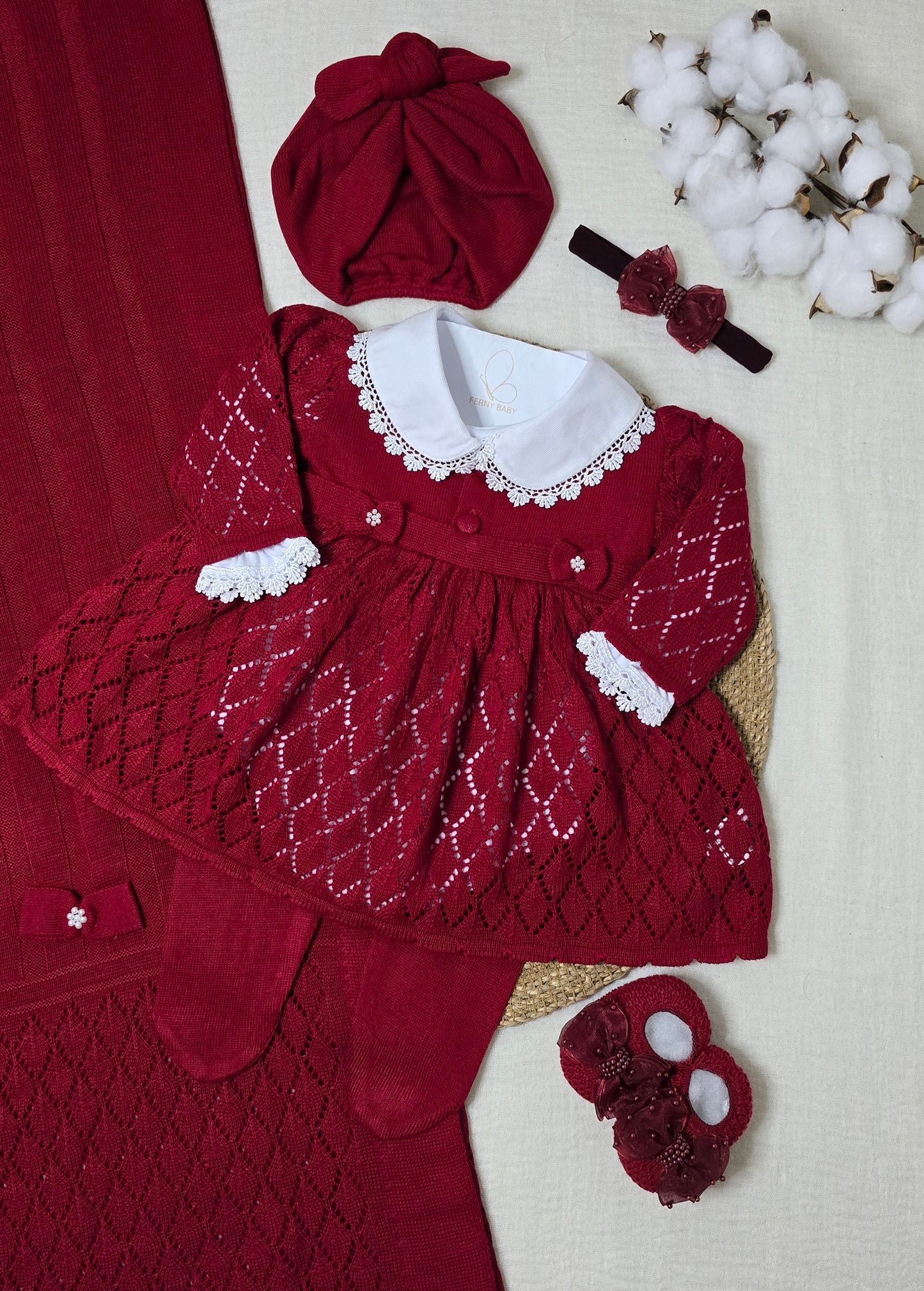 Saída de maternidade Michele Vermelho - Recém Nascido