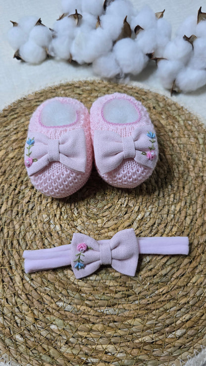 Sapatinho e Tiara Rosa