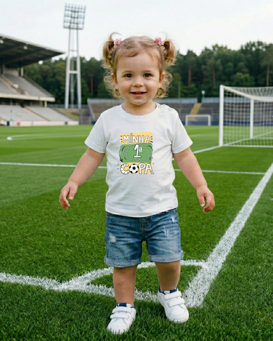 Camiseta Infantil Brasil Premium - 100% Algodão Orgânico Certificado
