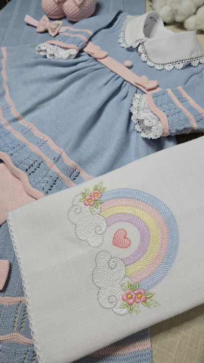 Saída de maternidade Carla Azul/Rosa - Recém Nascido