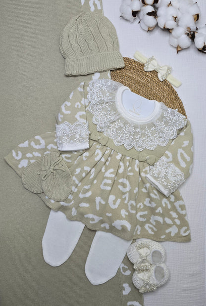 Saída de maternidade Areia/Off White - Recém Nascido