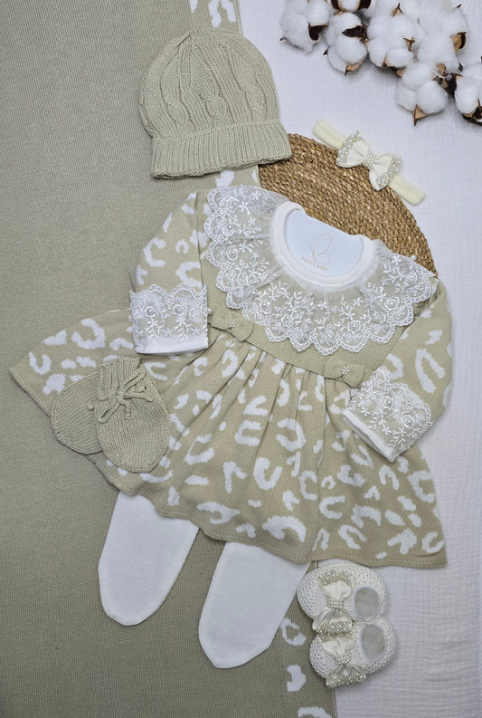 Saída de maternidade Areia/Off White - Recém Nascido