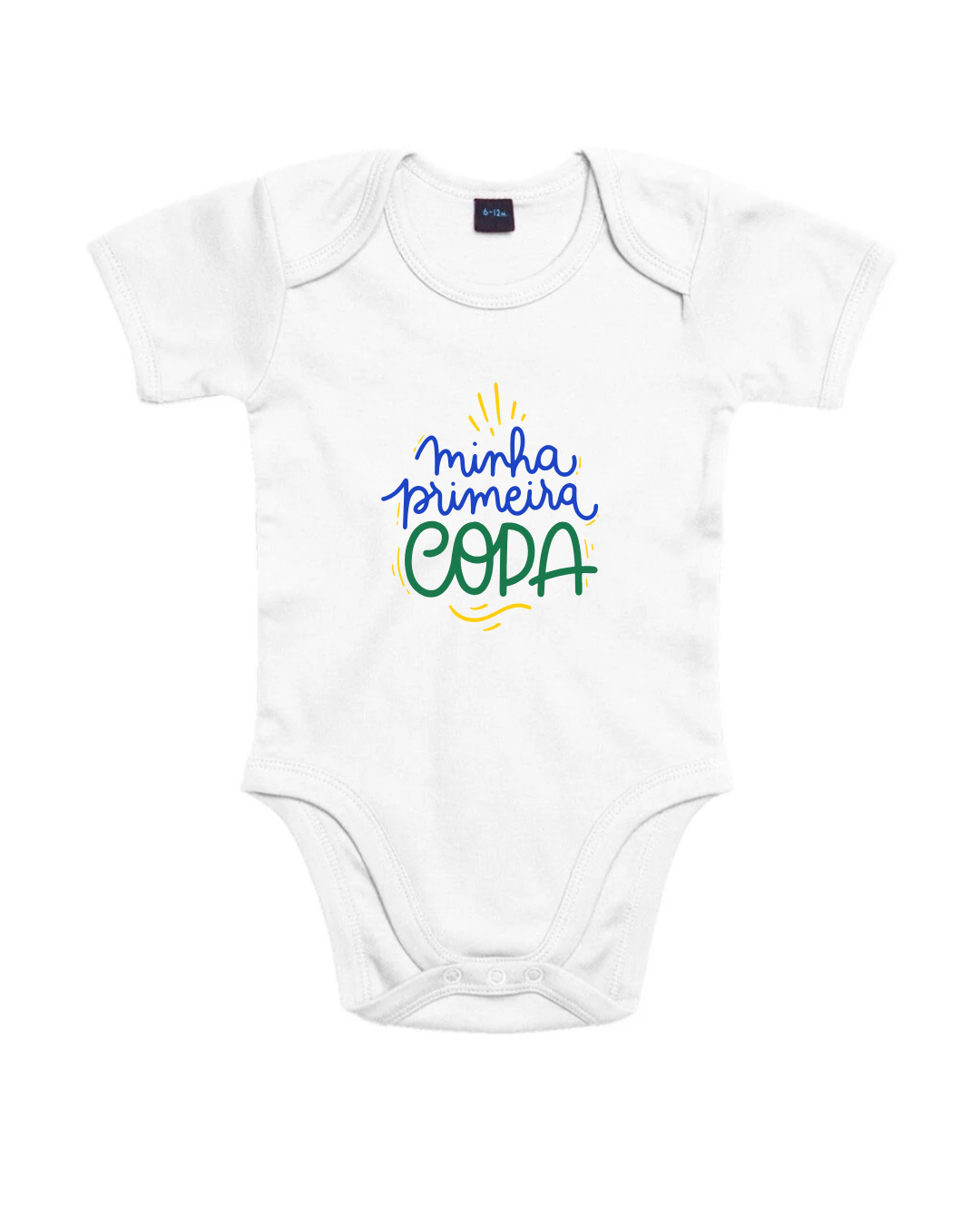 Body Bebê Brasil - 100% Algodão Orgânico - Minha Primeira Copa