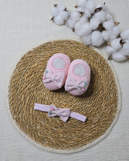 Sapatinho e Tiara Rosa